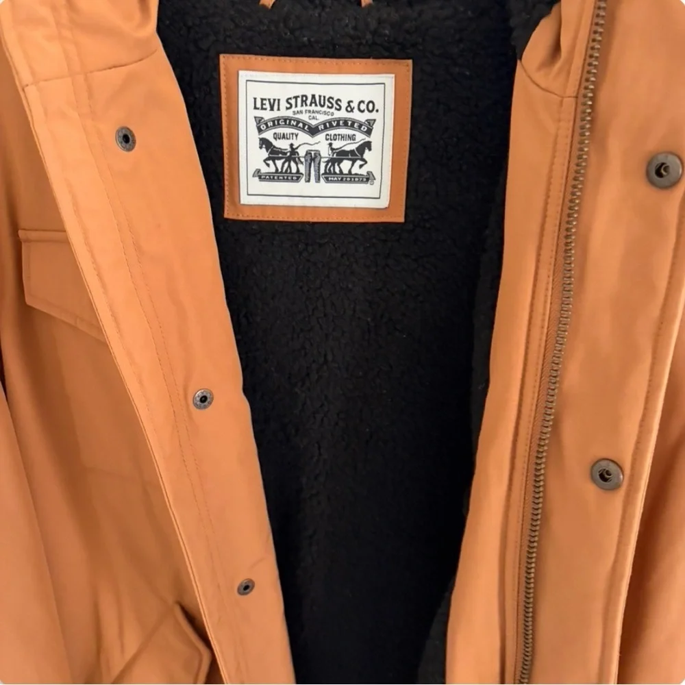 Levi's Brown Hooded Military Jacket